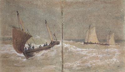 Joseph Mallord William Turner Sailing boats at sea (mk31) Sweden oil painting art
